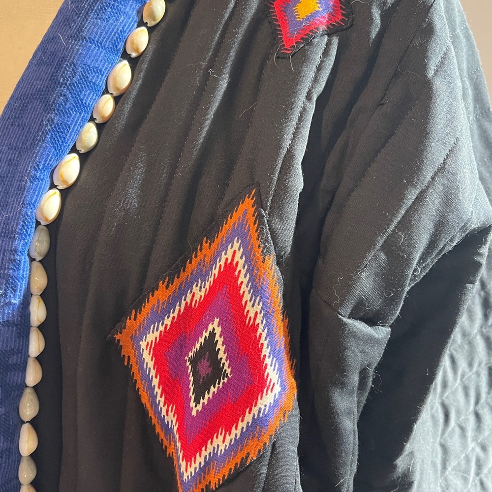 OS Boho Quilted Embroidered Coat - Picture 2 of 13